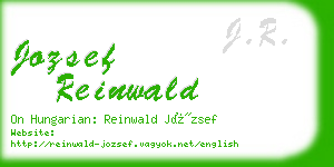 jozsef reinwald business card